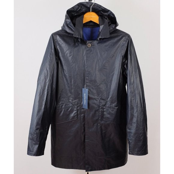 Suitsupply Limonta raincoat jacket coat sz Small navy Nottingham